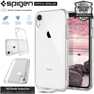 iPhone XR Case, Genuine SPIGEN Crystal Hybrid Ultra Tough Cover for Apple