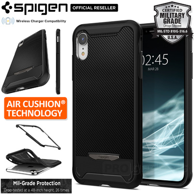 iPhone XR Case, Genuine SPIGEN Hybrid NX Carbon Fiber Tough Cover for Apple