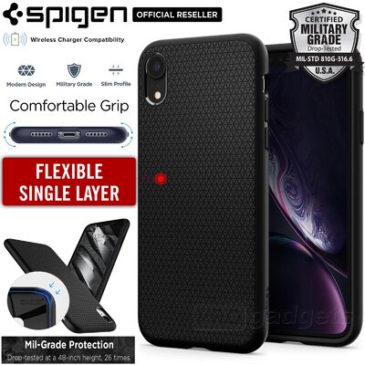 iPhone XR Case, Genuine SPIGEN Soft TPU Liquid Air Armor Slim Cover for Apple