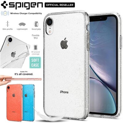 iPhone XR Case, Genuine SPIGEN Liquid Crystal Glitter Soft Cover for Apple