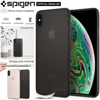 iPhone XS Max Case, Genuine SPIGEN Air Skin Ultra Thin Soft Cover for Apple
