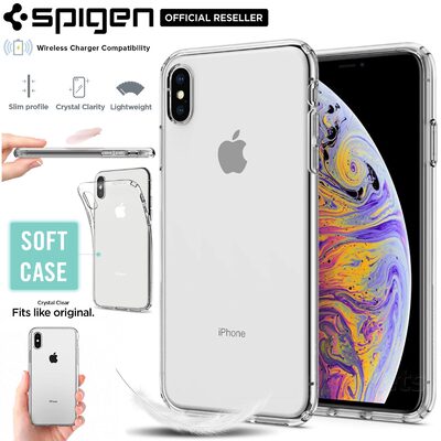 iPhone XS Max Case, Genuine SPIGEN Crystal Flex Soft Slim TPU Cover for Apple