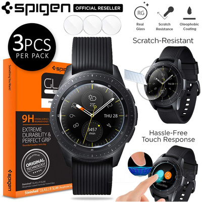 Galaxy Watch Glass Screen Protector, Genuine SPIGEN GLAS.tR Slim Glass 3PCS for 42mm 