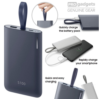 GENUINE Samsung Fast Charge Battery Pack Power Bank 5100mAh USB C Cable EB-PG950