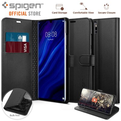 Huawei P30 Pro Case, Genuine SPIGEN Flip View Wallet S Stand Cover for Huawei