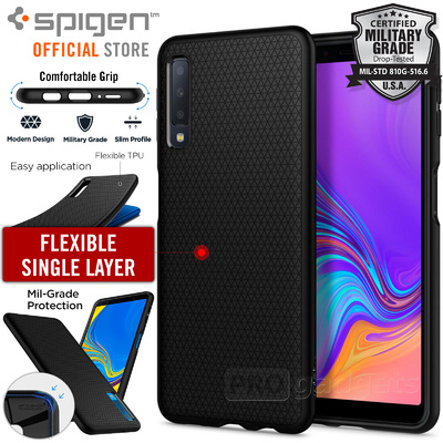 Galaxy A7 2018 Case, Genuine SPIGEN Soft TPU Liquid Air Armor Cover for Samsung