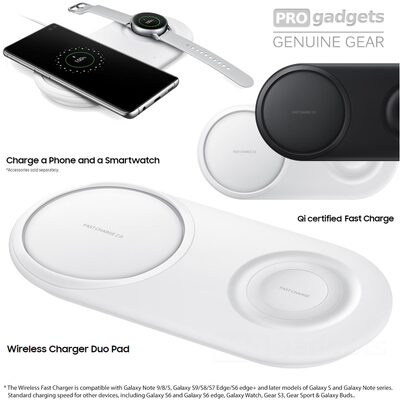Genuine Original Samsung Fast Qi Wireless Charger Duo Pad for Galaxy S10\S10e\S10+ Plus