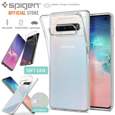 Galaxy S10 Case, Genuine SPIGEN Slim Liquid Crystal Soft Clear Cover for Samsung