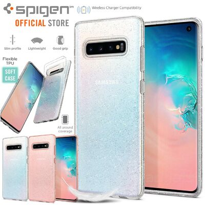 Galaxy S10 Case, Genuine SPIGEN Slim Liquid Crystal Glitter Cover for Samsung