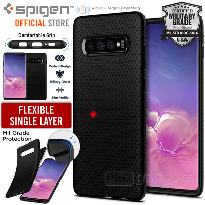 Galaxy S10 Plus Case, Genuine SPIGEN Soft TPU Liquid Air Armor Cover for Samsung