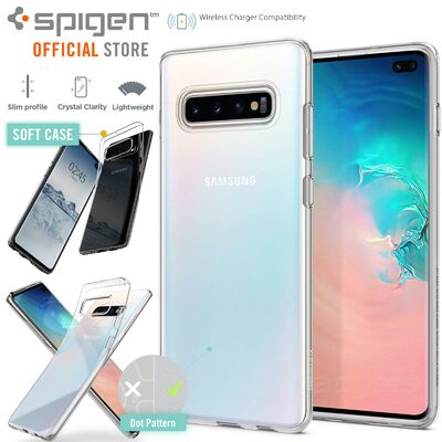 Galaxy S10 Plus Case, Genuine SPIGEN Slim Liquid Crystal Soft Cover for Samsung