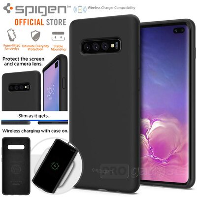 Galaxy S10 Plus Case, Genuine SPIGEN Silicone Fit Soft Rugged Cover for Samsung