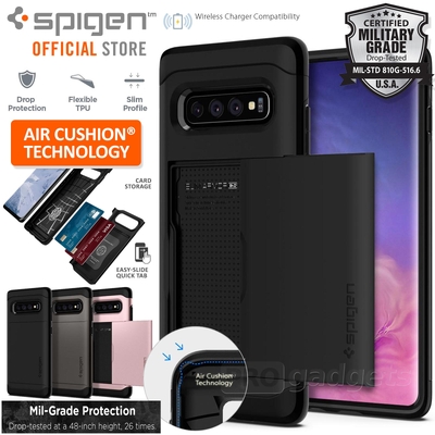 Galaxy S10 Plus Case,Genuine SPIGEN Slim Armor CS Card Slider Holder for Samsung