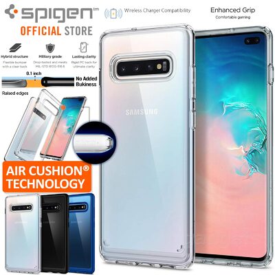 Galaxy S10 Plus Case, Genuine SPIGEN Ultra Hybrid Air Cushion Cover for Samsung