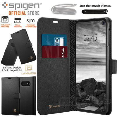 Galaxy S10e Case,Genuine SPIGEN La Manon Wallet Stand Card Cover for Samsung