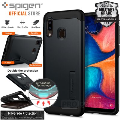 Galaxy A20 Case, Genuine SPIGEN Slim Armor Heavy Duty Cover for Samsung