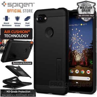 Pixel 3a Case, Genuine SPIGEN Heavy Duty Tough Armor Hard Cover for Google