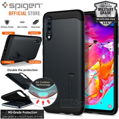 Galaxy A70 Case, Genuine SPIGEN Slim Armor Heavy Duty Cover for Samsung