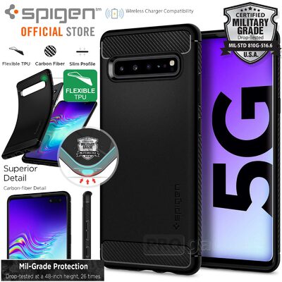 Galaxy S10 5G Case,Genuine SPIGEN Rugged Armor Slim Soft Resilient Cover Samsung