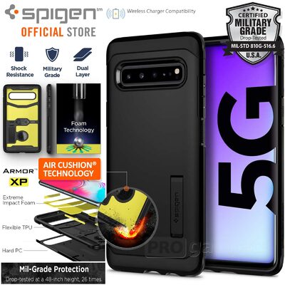 Galaxy S10 5G Case, Genuine SPIGEN Heavy Duty Tough Armor Hard Cover for Samsung