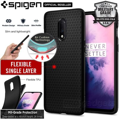 OnePlus 7 Case, Genuine SPIGEN Soft TPU Liquid Air Armor Cover for OnePlus