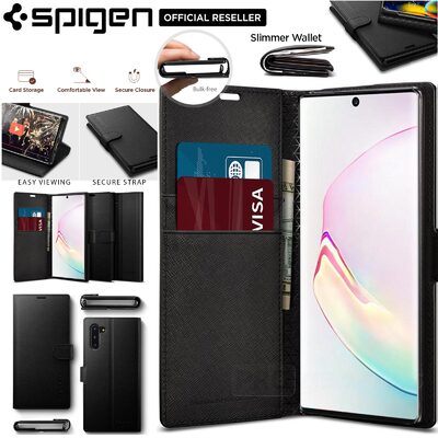 Galaxy Note 10 Case, Genuine SPIGEN Stand Flip View Wallet S Cover for Samsung