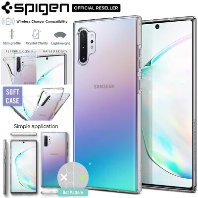 Galaxy Note 10 Plus / 10 Plus 5G Case, Genuine SPIGEN Slim Liquid Crystal Soft Cover for Samsung
