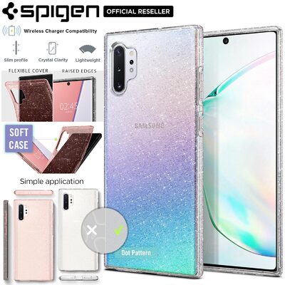 Galaxy Note 10 Plus / 10 Plus 5G Case Genuine SPIGEN Liquid Crystal Glitter Soft Cover for Samsung