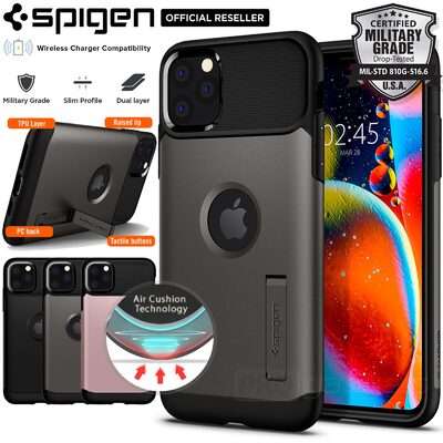 iPhone 11 Pro Case, Genuine SPIGEN Slim Armor Heavy Duty Hard Cover for Apple