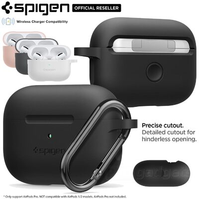 AirPods Pro Case, Genuine Spigen Silicone Fit Soft Rugged Slim Cover for Apple