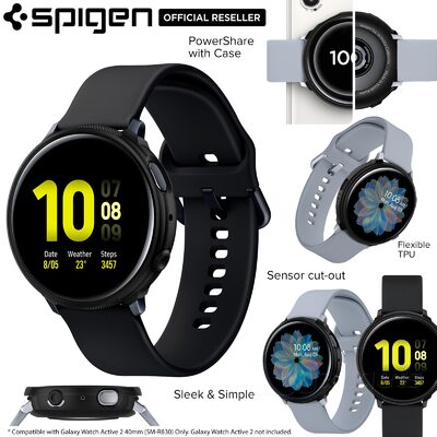 Galaxy Watch Active 2 40mm Case, Genuine Spigen Liquid Air Soft TPU Armor Slim Cover for Samsung
