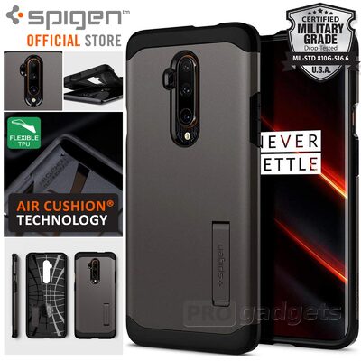 OnePlus 7T Pro Case, Genuine Spigen Tough Armor Heavy Duty Kickstand Hard Cover