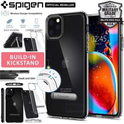 iPhone 11 Pro Max Case, Genuine SPIGEN Ultra Hybrid S Kickstand Bumper Cover for Apple