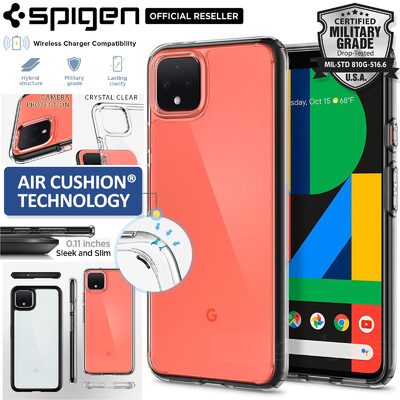Google Pixel 4 XL Case, Genuine Spigen Ultra Hybrid  Air Cushion Bumper Hard Cover for Google