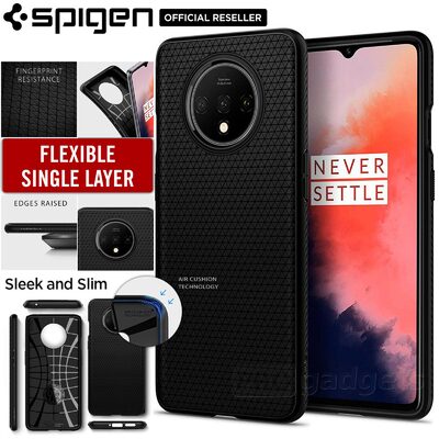 OnePlus 7T Case, Genuine Spigen Liquid Air Soft TPU Armor Slim Cover for OnePlus