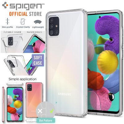 Galaxy A51 Case, Genuine SPIGEN Liquid Crystal Slim Soft Cover for Samsung