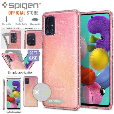 Genuine SPIGEN Liquid Crystal Glitter Slim Soft Cover for Samsung Galaxy A51 Case
