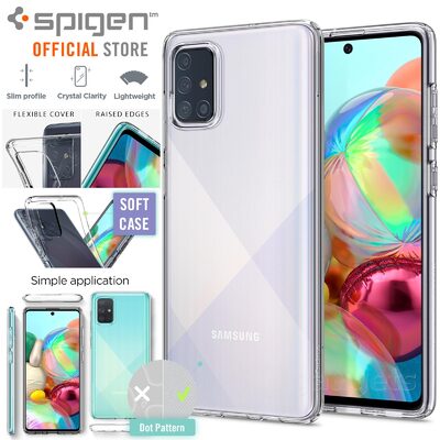 Galaxy A71 4G Case, Genuine SPIGEN Liquid Crystal Slim Soft Cover for Samsung