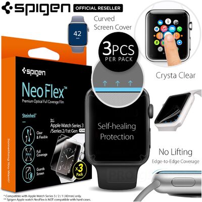 Apple Watch Series 3 / 2 / 1 Screen Protector,Genuine SPIGEN Neo Flex Film 3PCS for 42mm