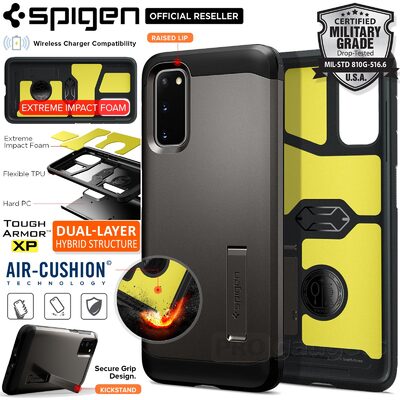 Galaxy S20 Case, Genuine SPIGEN Tough Armor XP Impact Shock Proof Kickstand Hard Cover for Samsung