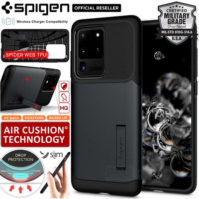 Galaxy S20 Ultra 5G Case, Genuine SPIGEN Slim Armor Heavy Duty Hard Cover for Samsung