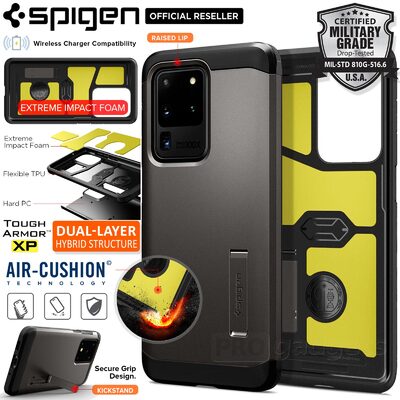 Galaxy S20 Ultra 5G Case, Genuine SPIGEN Tough Armor XP Impact Shock Proof Kickstand Hard Cover for Samsung