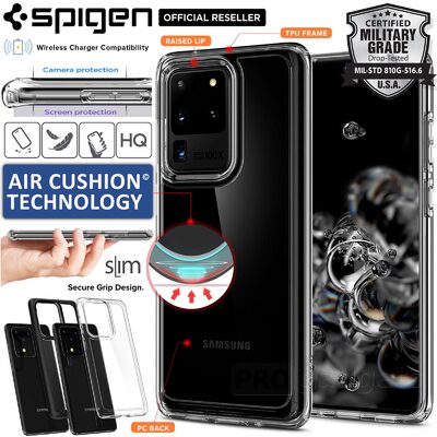 Galaxy S20 Ultra 5G Case, Genuine SPIGEN Ultra Hybrid Air Cushion Bumper Hard Cover for Samsung