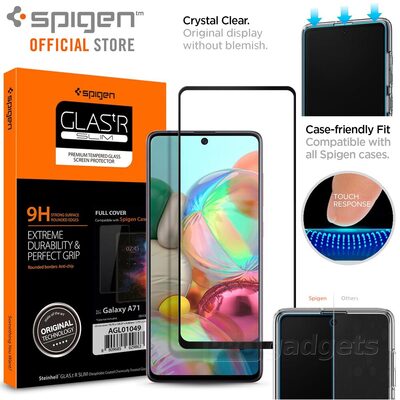 Genuine SPIGEN GLAS.tR Slim Full Cover 9H Glass for Galaxy A71 / A71 5G Glass Screen Protector