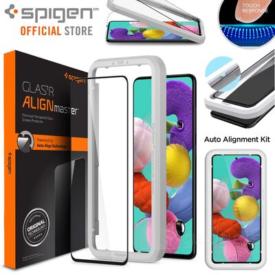 Genuine SPIGEN AlignMaster Full Cover Glass for Samsung Galaxy A51 Glass Screen Protector