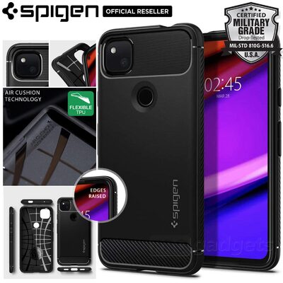 Genuine SPIGEN Ultra Rugged Armor Resilient Soft Cover for Google Pixel 4a Case