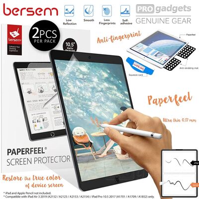 Genuine Bersem Paperlike Screen Protector for Apple iPad Air 3 / iPad Pro 10.5 2PCS