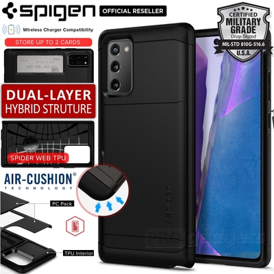 Genuine SPIGEN Slim Armor CS Card Slider Holder Cover for Samsung Galaxy Note 20 Case