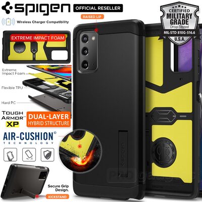 Genuine SPIGEN Tough Armor Impact Shock Proof Kickstand Hard Cover for Samsung Galaxy Note 20 Case