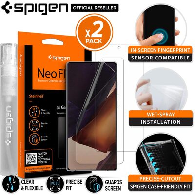 Genuine SPIGEN Neo Flex Clear Film for Samsung Galaxy Note 20 Screen Protector 2Pcs/Pack